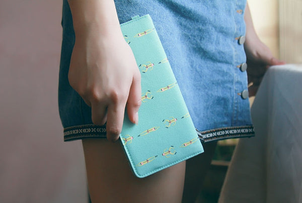 Swimming Whimsical Animals Long Wallet By Batu