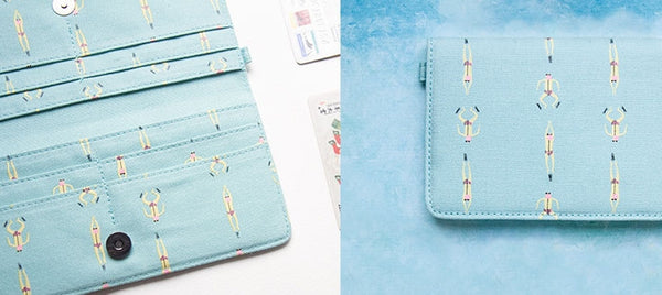 Swimming Whimsical Animals Long Wallet By Batu