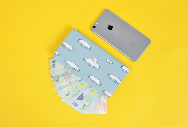 Lovely Animals Polar Bear Long Wallet By Kiitos Life
