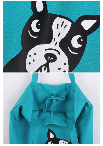 Bull Dog Printed Tote Bag by MOMO