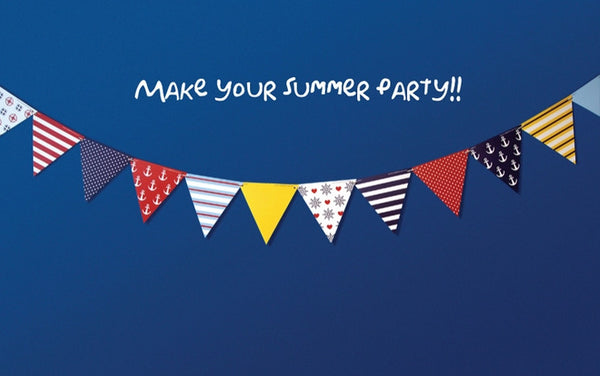 Marine Paper Bunting Flags