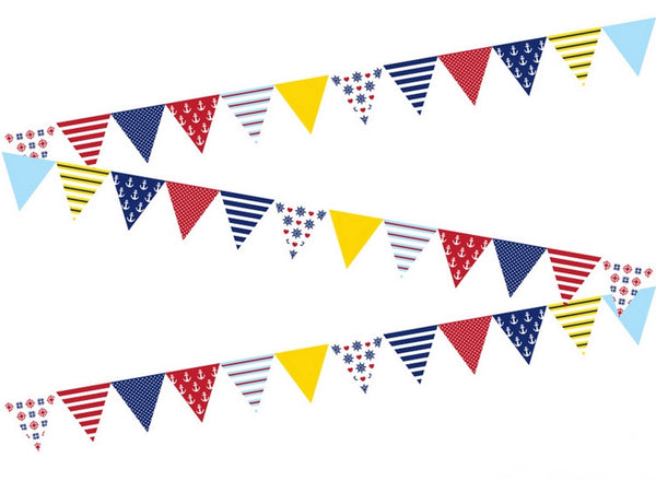 Marine Paper Bunting Flags