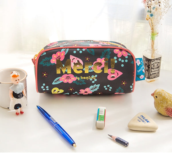 Merci [Black] Pencil Case By Bentoy