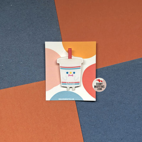 Burger Friends [Milkshake] Acrylic Pin