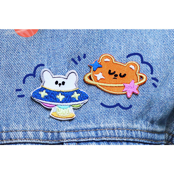 Milky Way [White Rabbit] Embroidered Sticker & Iron-On Patch