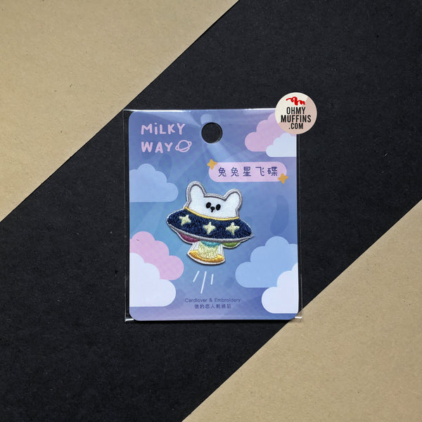 Milky Way [White Rabbit] Embroidered Sticker & Iron-On Patch