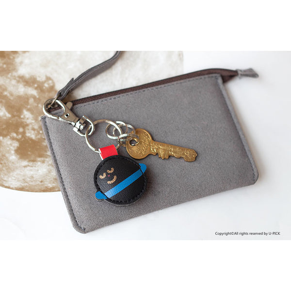Mini Leather Bag [Planet] Key Chain By U-Pick