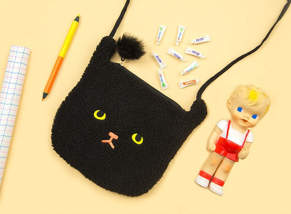 Black Cat Miss Cat Sling Bag By Bentoy