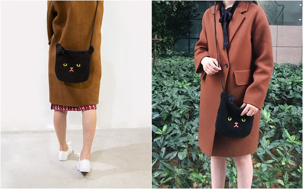 Black Cat Miss Cat Sling Bag By Bentoy