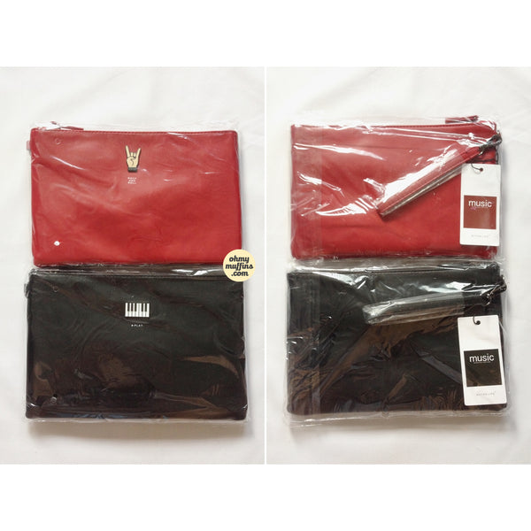 Music [Piano] Flat Case Pouch By Kiitos Life