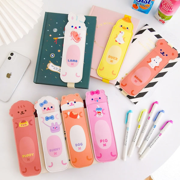 Notebook Pencil Case [Bruin Bear] With Elastic Strap By Milkjoy
