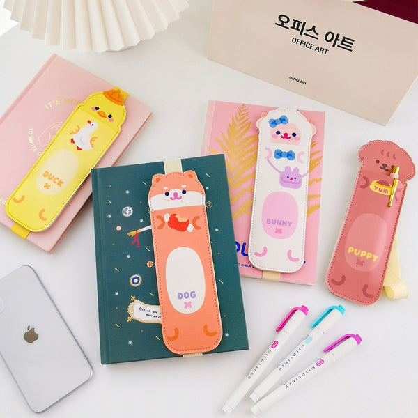 Notebook Pencil Case [Duck] With Elastic Strap By Milkjoy