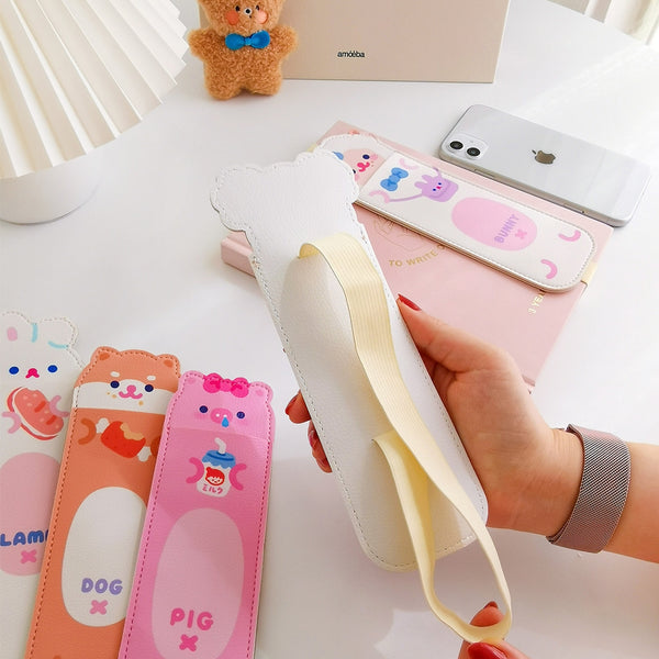 Notebook Pencil Case [Bruin Bear] With Elastic Strap By Milkjoy
