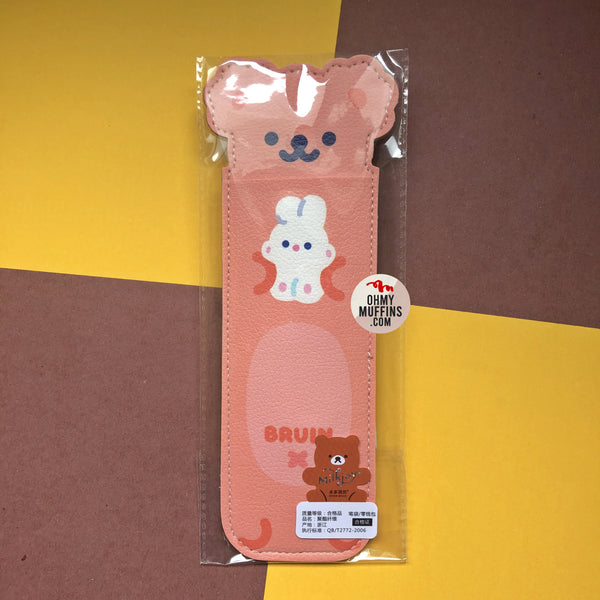 Notebook Pencil Case [Bruin Bear] With Elastic Strap By Milkjoy