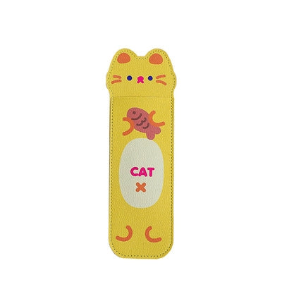 Notebook Pencil Case [ Yellow Cat ] With Elastic Strap By Milkjoy