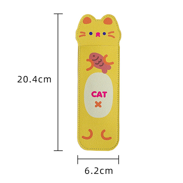Notebook Pencil Case [ Yellow Cat ] With Elastic Strap By Milkjoy