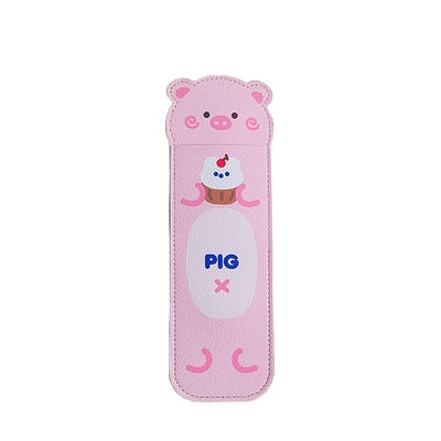 Notebook Pencil Case [ Pink Pig ] With Elastic Strap By Milkjoy