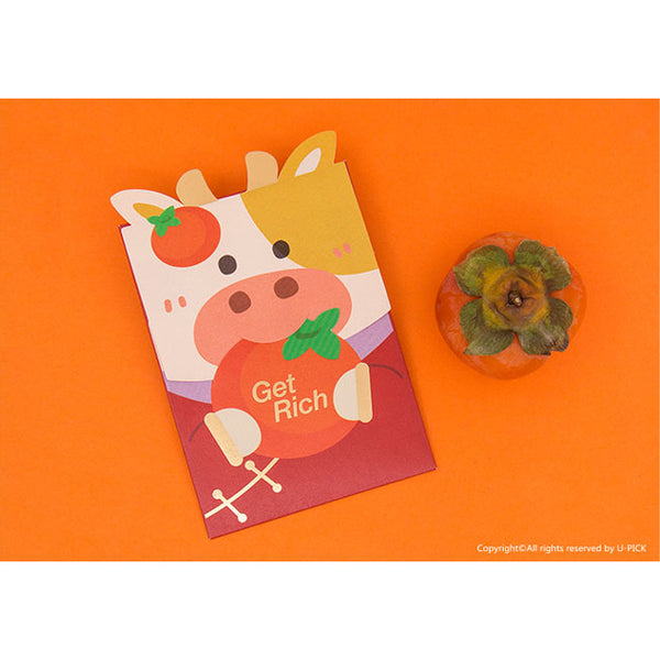 Cute Ox [Get Rich] Red Packets By U-Pick