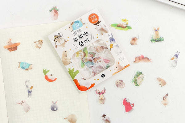 Animal [Rabbit] Deco Stickers Pack