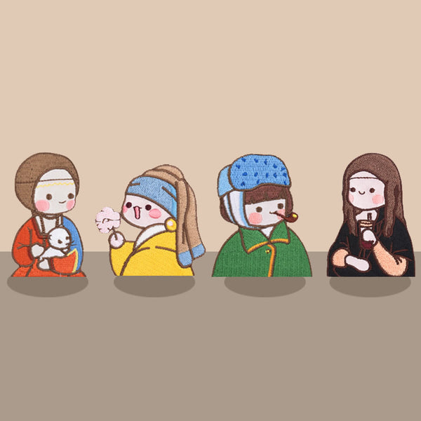 Painting Girl [Girl With A Pearl Earring] Embroidered Sticker & Iron-On Patch
