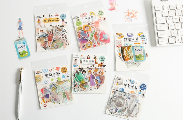 Pattern [Bottles Cans] Deco Stickers Pack