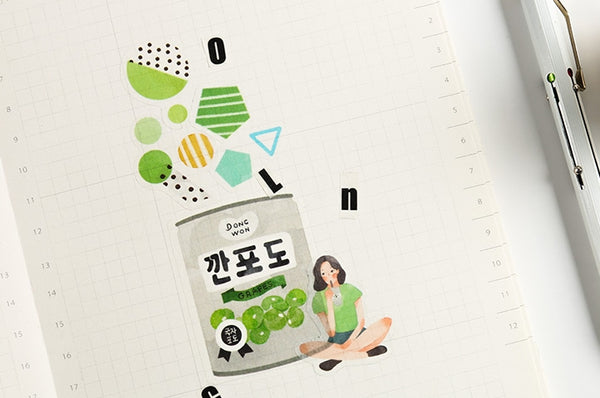 Pattern [Bottles Cans] Deco Stickers Pack