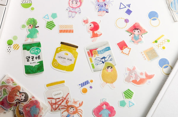 Pattern [Bottles Cans] Deco Stickers Pack