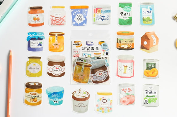 Pattern Bottles Cans Deco Stickers Pack