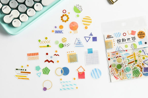 Pattern Colourful World Deco Stickers Pack
