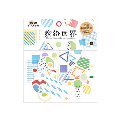 Pattern Colourful World Deco Stickers Pack