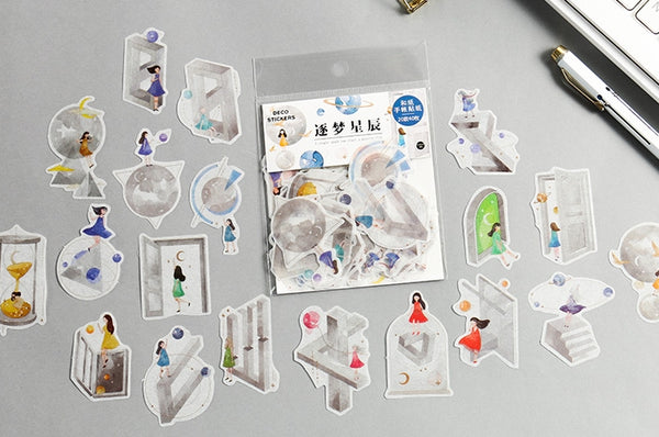 Pattern Dreaming Stars Deco Stickers Pack