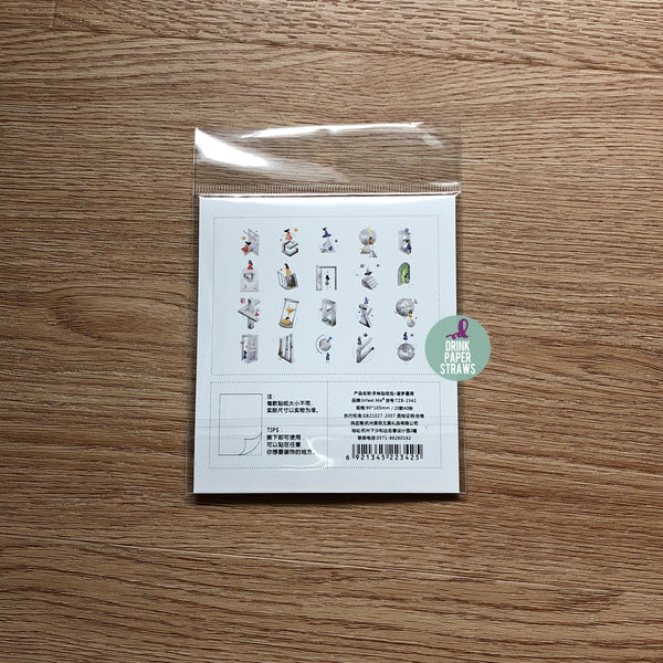 Pattern Dreaming Stars Deco Stickers Pack