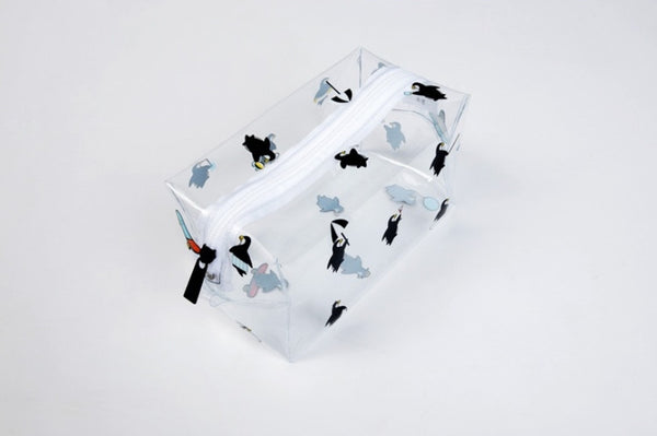 Penguin Fun At The Sea Transparent Pouch By Kiitos Life