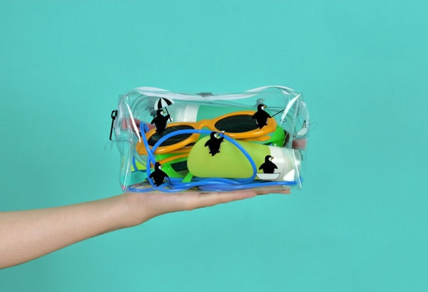 Penguin Fun At The Sea Transparent Pouch By Kiitos Life