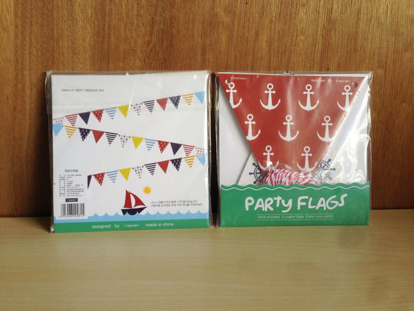 Marine Paper Bunting Flags