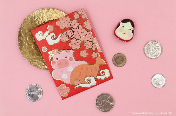 Pig [Every Year Full of Fish] Gold Red Packets By U-Pick