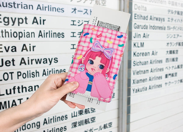Dolly Girl [Pink Candy] Passport Cover By Milkjoy