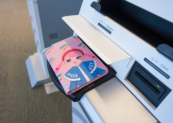 Dolly Girl [Pink Rainbow] Passport Cover Holder By Milkjoy