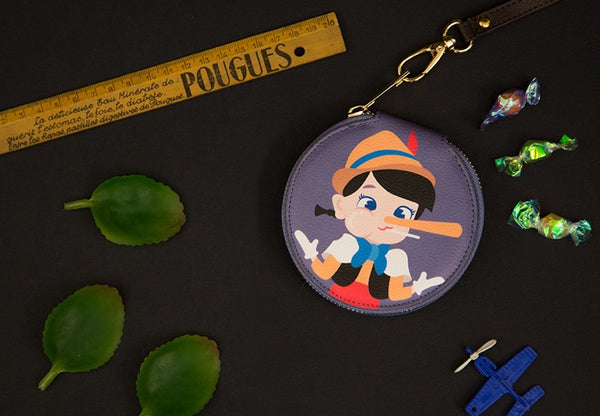 Princess Pinocchio Purple Round Coin Pouch By Bentoy