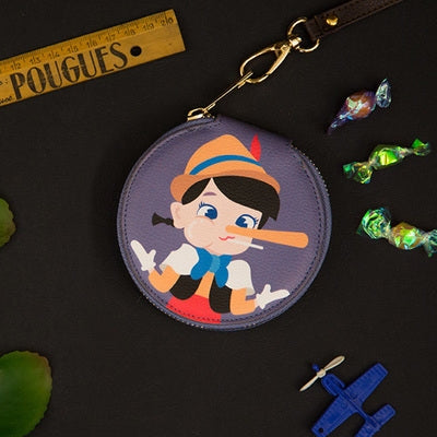 Princess Pinocchio Purple Round Coin Pouch By Bentoy