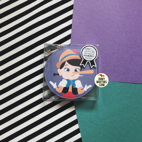 Princess Pinocchio Purple Round Coin Pouch By Bentoy