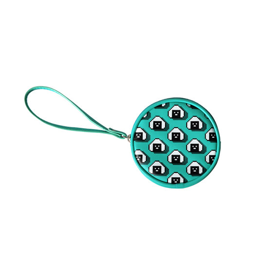 Pixel Food Rice Roll Coin Green Pouch by Kiitos Life