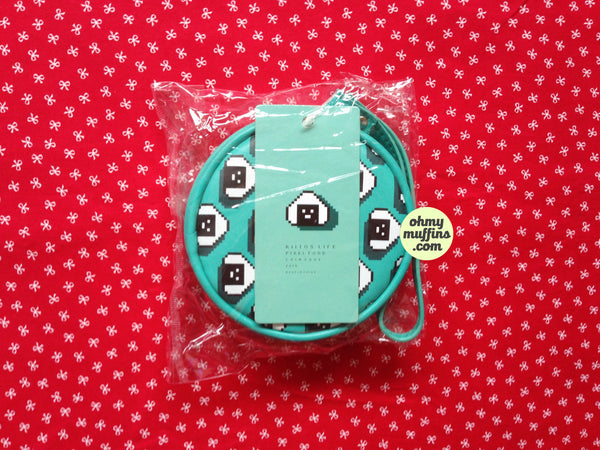 Pixel Food Rice Roll Coin Green Pouch by Kiitos Life