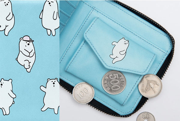Animal [Polar Bear] Short Wallet By Kiitos Life