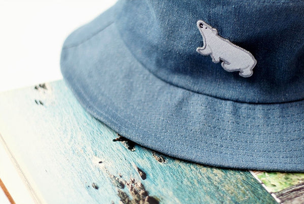 Polar Bear Embroidery Brooch By U-Pick
