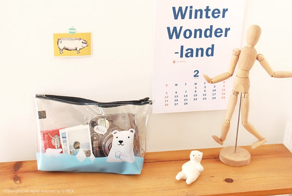 Transparent Polar Bear Travel Pouch By U-Pick