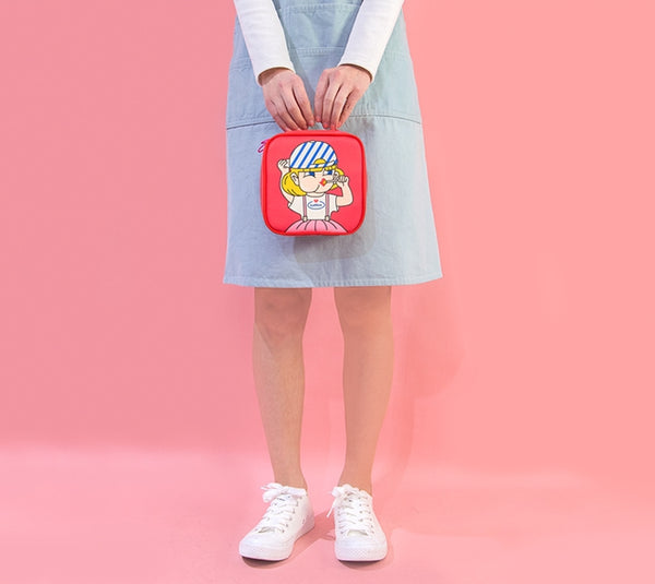 Girl Polly Square Travel Pouch By Bentoy