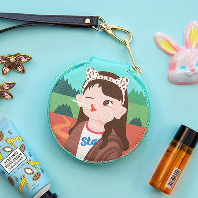 Princess Mona Lisa Round Coin Pouch By Bentoy