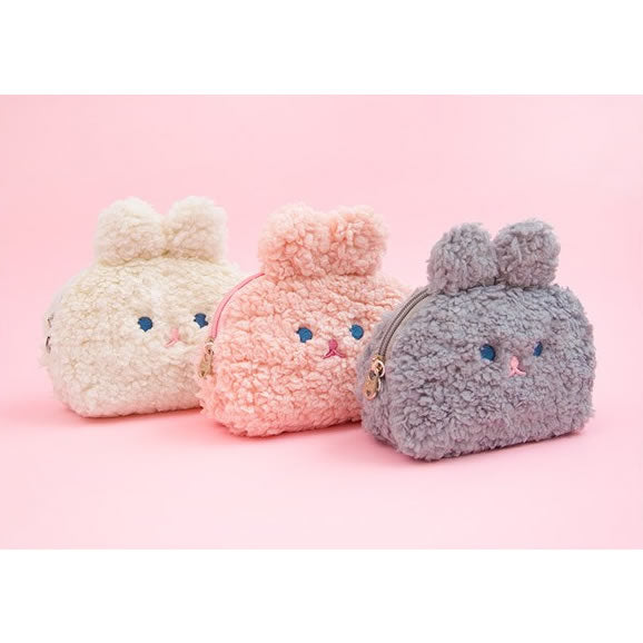 Rabbit [Pink] Cosmetic Pouch By Milkjoy