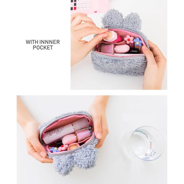 Rabbit [Pink] Cosmetic Pouch By Milkjoy